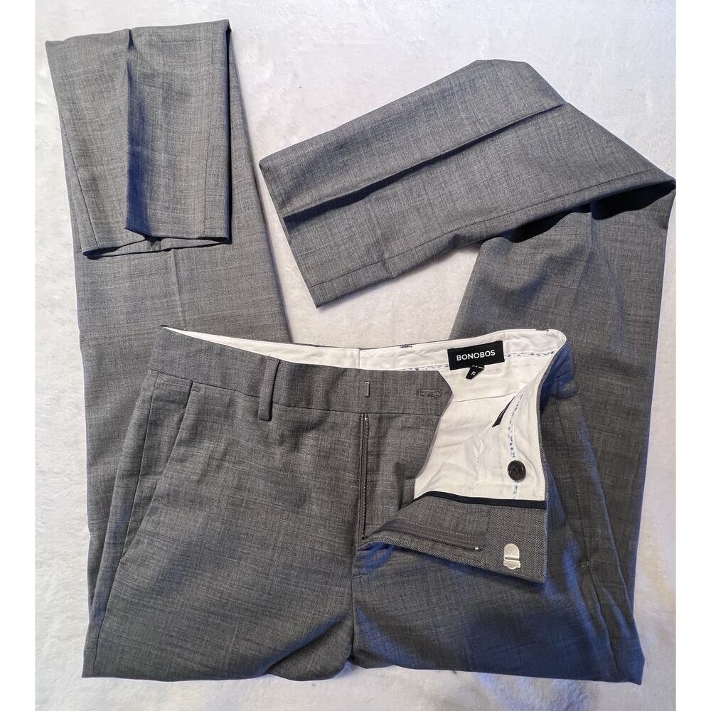 Bonobos Marzotto Italian Wool 38R 29x34 Gray Double Breasted Statement Suit - Picture 8 of 16